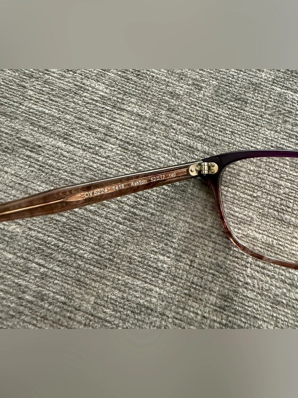 Oliver Peoples Ashton c.1418 Purple and Brown glasses 52-17-140